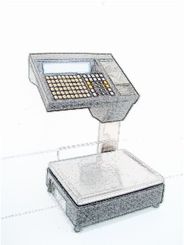 bobines rouleaux thermiques etiquettes pour balance Bizerba SW 800