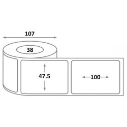 Etiquette Bixolon L 47.5 x H 100 x 38 - thermique - dimensions