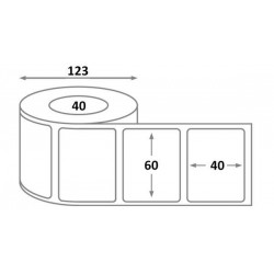 Etiquette Brady L 60 x H 40 x 40 - velin - dimensions