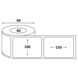 Etiquette Carl Valentin L 100 x H 150 x 40 - velin - dimensions