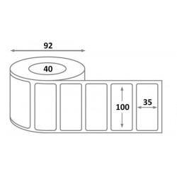 Etiquette Godex L 100 x H 35 x 40 - thermique - dimensions