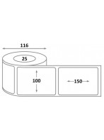 L 100 x H 150 x 25 - thermique - Etiquettes Datamax - 500 - dimensions