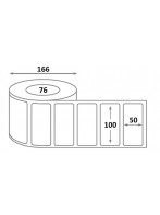 L 100 x H 50 x 76 vélin - Etiquettes Datamax - dimensions