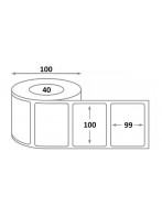 L 100 x H 99 x 40 vélin - Etiquettes Datamax - dimensions