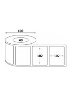L 102 x H 102 x 40 vélin - Etiquettes Datamax - dimensions