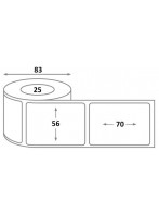 L 56 x H 70 x 25.4 - thermique - Etiquettes Intermec - dimensions