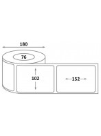 Étiquette adhésive 102 x 152 mm papier thermique - mandrin ø76mm - dimensions