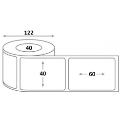 Étiquette adhésive 40x60 mm thermique TOP enlevable - dimensions