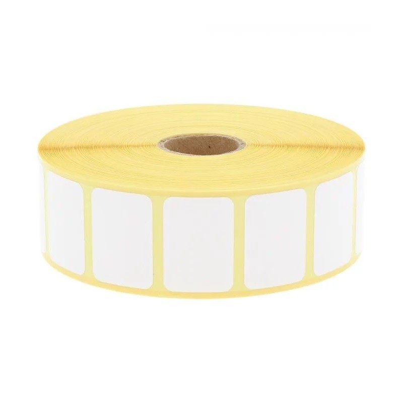 Lot de 6 rouleaux étiquettes thermiques vierges, 50×30 mm, diamètre