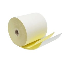 76 x 80 x 12 - rouleau 2 plis blanc / jaune