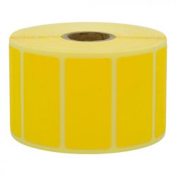 Étiquette Zebra 43 x 25 mm thermique TOP couleur Jaune, mandrin 25 mm, rouleau de 1000 étiquettes
