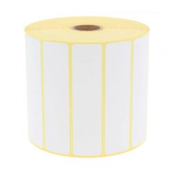 Étiquette 102 x 25 mm Zebra, papier thermique TOP, mandrin ø25mm - rouleau de 2580 étiquettes compatibles blanches