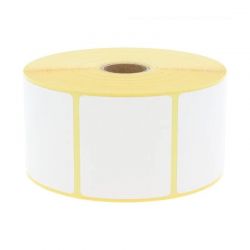 Étiquette 57 x 51 mm Zebra, thermique TOP, mandrin ø25mm - rouleau de 1370 etiquettes adhésives blanches