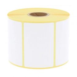 Étiquette 60 x 40 mm papier velin blanc transfert thermique, mandrin 40 mm  - adhésif permanent