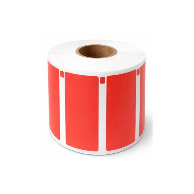 Étiquettes compatibles Epson rouges 56x25 mm adhésif amovible rouleau 1000 étiquettes