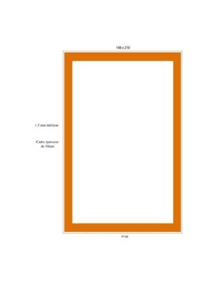 L 148 x H 210 x 76 - etiquettes thermique bordure orange