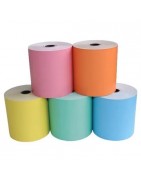 Bobine ou rouleau papier thermique couleur: 5 coloris de bobines thermiques